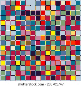Abstract pattern of colored pixels
