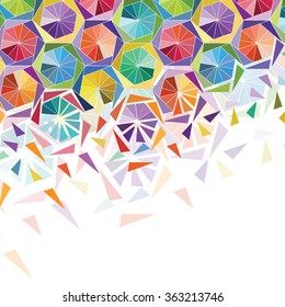 Abstract pattern of colored triangles. Vector illustration