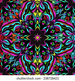 Abstract pattern, colorful background, lace decor, kaleidoscope