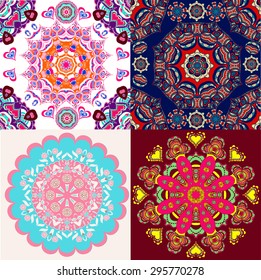 Abstract pattern. Colorful background ornament illustration.Vintage card with tribal theme. Vector illustration for pretty design.