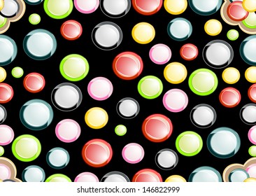 Abstract pattern with colorful circles