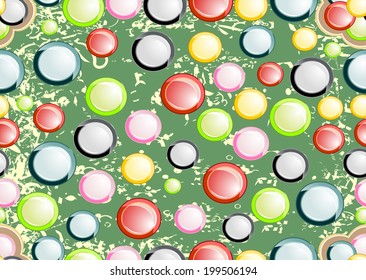 Abstract pattern with colorful circles