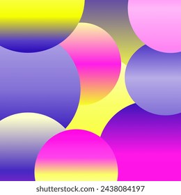 Abstract pattern with colorful circles. Gradient colors. Geometric vector illustration.