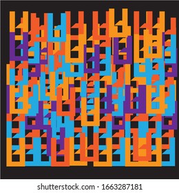 Abstract pattern with colorful elements. Vector texture for your design. Simple modern texture with chaotic painted shapes.