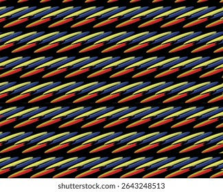 Abstract Pattern of Colorful Elliptical Shapes on a Black Background