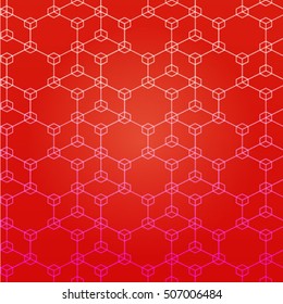 Abstract pattern with colorful geometric shapes.