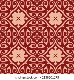 Abstract pattern with colorful repeating decorative elements. Great for textiles, fabrics, home ornaments.