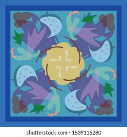 Abstract pattern - colorful scarf illustration pattern