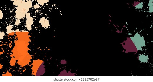 abstract pattern of colorful spray paint splashes on a colorful background