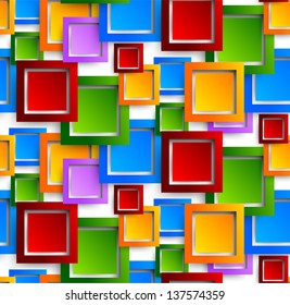 Abstract pattern with colorful squares