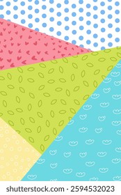 Abstract pattern with colorful squares dot triangle shape. Wallpaper wrapping paper background 