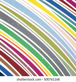 abstract pattern with colorful stripes ornament over distressed surface texture. vector, striped retro background design. grunge fashion, decorative print template