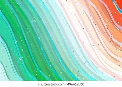 abstract pattern with colorful waves ornament over distressed surface texture. vector, striped retro background design. grunge fashion, decorative print template. stripes textured wallpaper