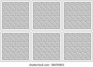 Abstract pattern for coloring books, zentangle, print, tattoos, clothing etc. Seamless drawing. Geometric black and white ornament. Illustration EPS 10. It is easy to change the color, line, layers.