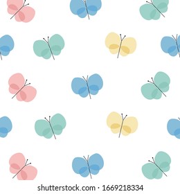 Abstract  pattern with colourful butterflies  on bright 

background. Vector illustration for your design.Butterfly 

vector background.