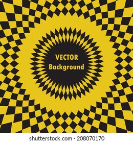 Abstract pattern composed of geometric shapes arranged in a circle