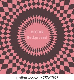 Abstract pattern composed of geometric shapes arranged in a circle
