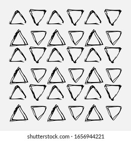 An abstract pattern consisting of circles drawn by hand. Circles drawn in the style of a sketch by pen. Vector eps illustration.