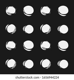 An abstract pattern consisting of circles drawn by hand. Circles drawn in the style of a sketch by pen. Vector eps illustration.