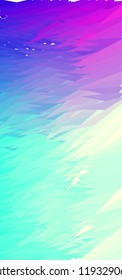Abstract pattern consisting of randomly distributed triangles of different sizes and colors. Chaotic colorful backdrop in a low poly style.
