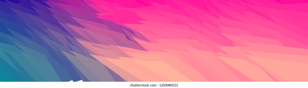 Abstract pattern consisting of randomly distributed triangles of different sizes and colors. Chaotic colorful backdrop in a low poly style.
