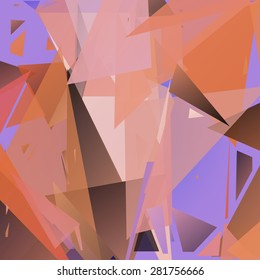 Abstract pattern consisting of randomly distributed triangles of different sizes and colors. Expressive dynamic background