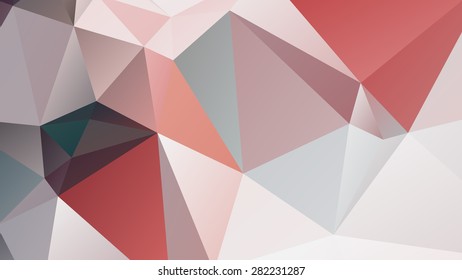 Abstract pattern consisting of randomly distributed triangles of different sizes and colors