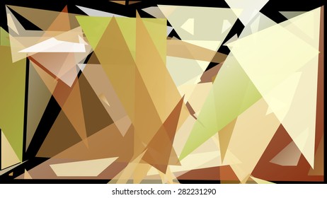 Abstract pattern consisting of randomly distributed triangles of different sizes and colors. Expressive dynamic background