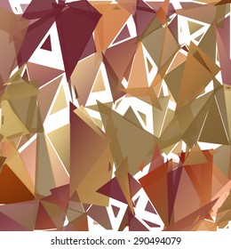 Abstract pattern consisting of randomly distributed triangles of different sizes and colors