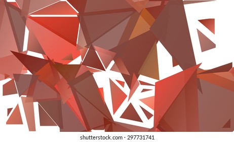 Abstract pattern consisting of randomly distributed triangles of different sizes and colors