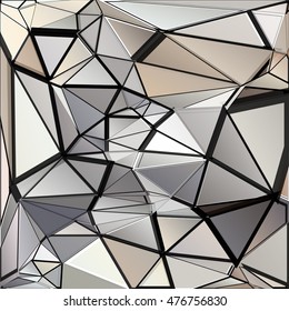 Abstract pattern consisting of randomly distributed triangles of different sizes and colors