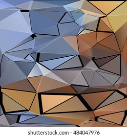 Abstract pattern consisting of randomly distributed triangles of different sizes and colors