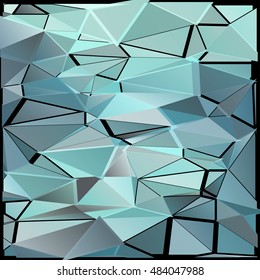 Abstract pattern consisting of randomly distributed triangles of different sizes and colors