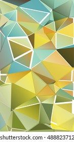 Abstract pattern consisting of randomly distributed triangles of different sizes and colors