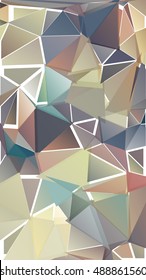Abstract pattern consisting of randomly distributed triangles of different sizes and colors