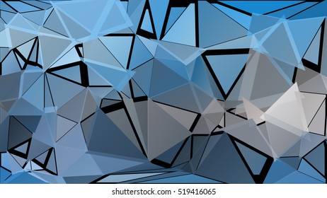 Abstract pattern consisting of randomly distributed triangles of different sizes and colors