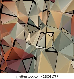 Abstract pattern consisting of randomly distributed triangles of different sizes and colors