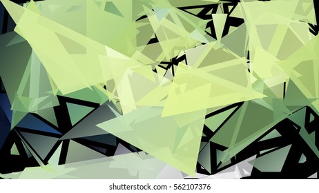 Abstract pattern consisting of randomly distributed triangles of different sizes and colors