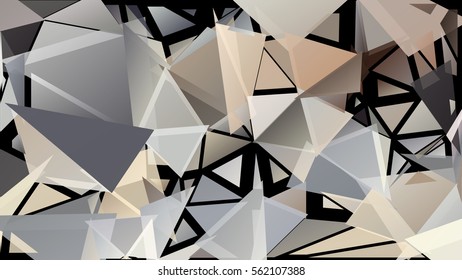 Abstract pattern consisting of randomly distributed triangles of different sizes and colors