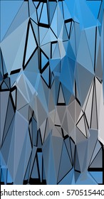 Abstract pattern consisting of randomly distributed triangles of different sizes and colors