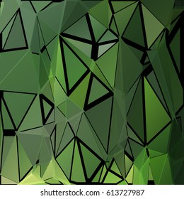 Abstract pattern consisting of randomly distributed triangles of different sizes and colors
