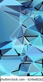 Abstract pattern consisting of randomly distributed triangles of different sizes and colors