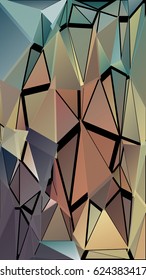 Abstract pattern consisting of randomly distributed triangles of different sizes and colors