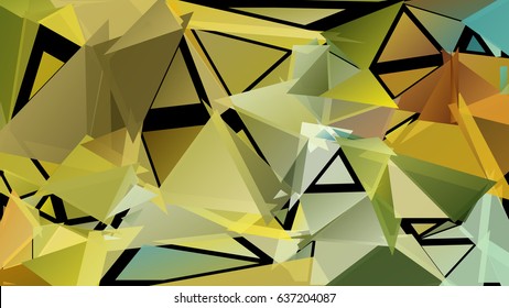 Abstract pattern consisting of randomly distributed triangles of different sizes and colors