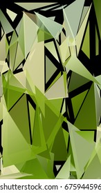 Abstract pattern consisting of randomly distributed triangles of different sizes and colors. Chaotic geometric background