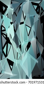 Abstract pattern consisting of randomly distributed triangles of different sizes and colors. Chaotic geometric background