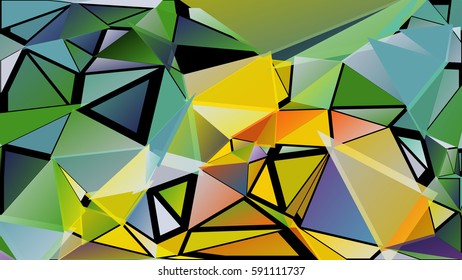 Abstract pattern consisting of randomly scattered triangles of different sizes and colors. Geometrical background