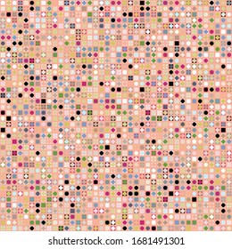 An abstract pattern consisting of small details arranged in rows.
