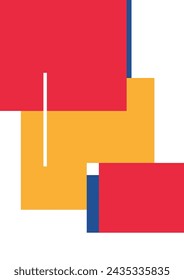 Abstract pattern. Constructivism, neoplasticism style.