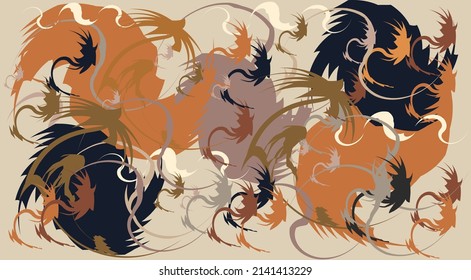 Abstract pattern. Contemporary print collage background texture